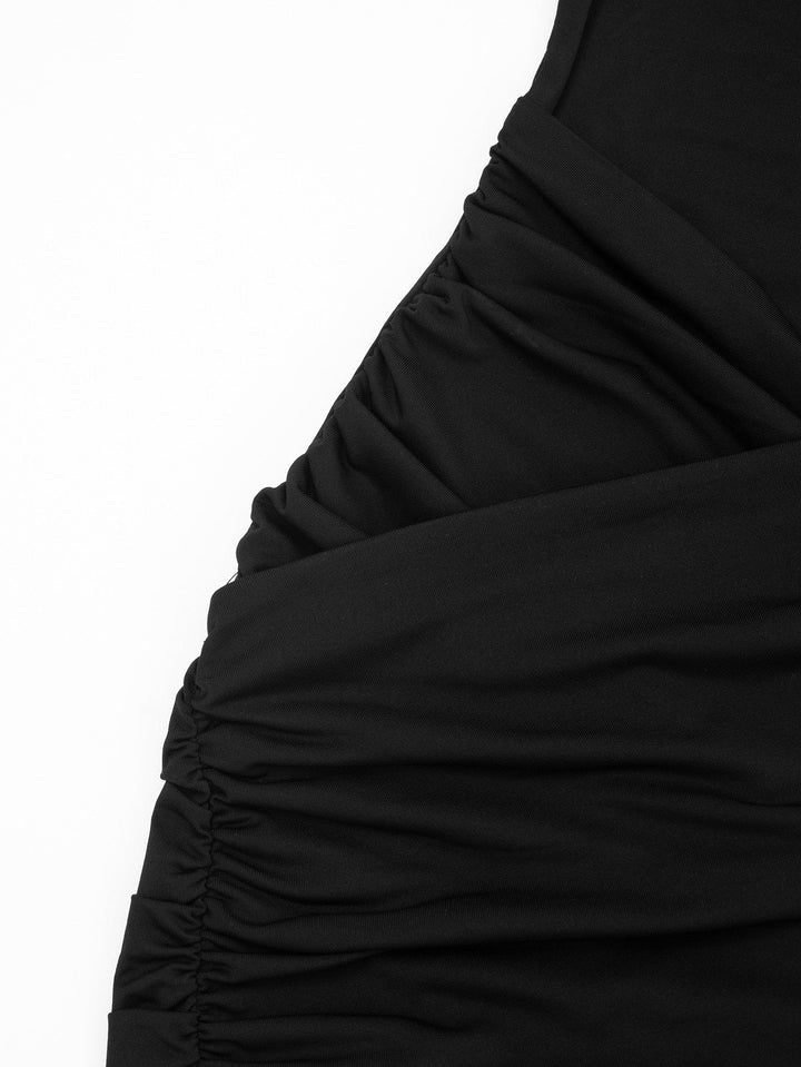 Mini dress with cross pleats design - Jay Lin