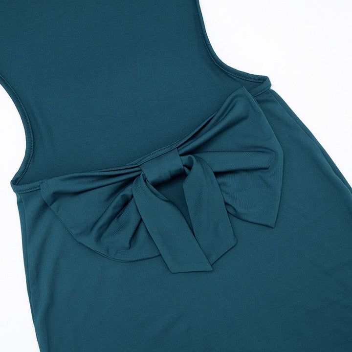 Maxi dress with open back and bow decoration - Joy
