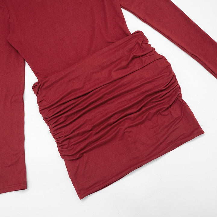 Mini dress with pleats design - Tehila