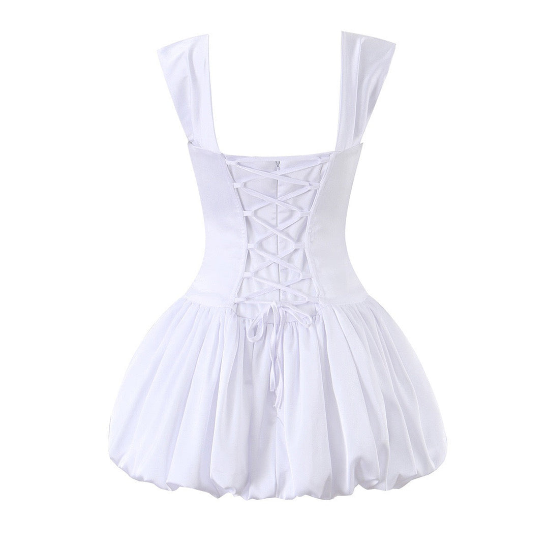 Gane - Off-the-shoulder balloon mini dress