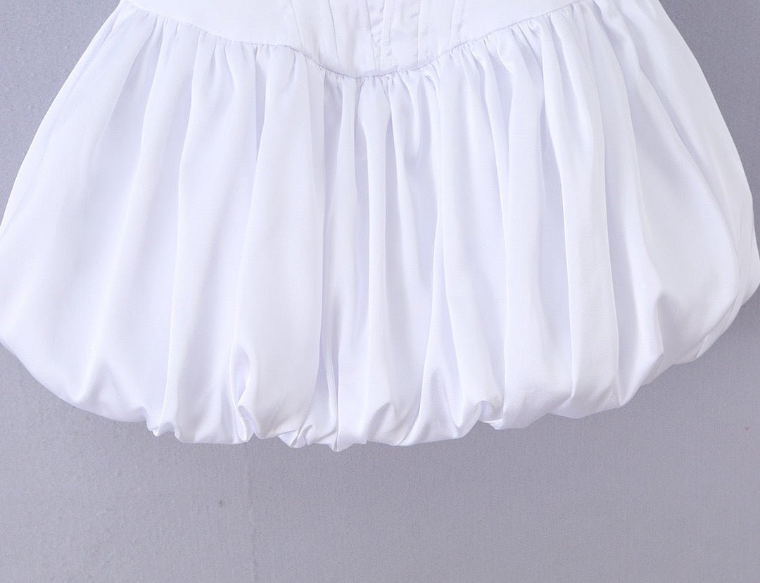 Gane - Off-the-shoulder balloon mini dress