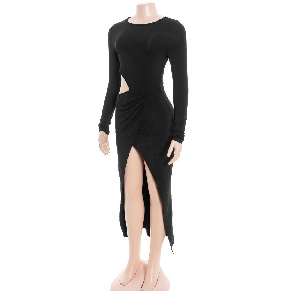 Maxi dress with short front and neckline design - Philly