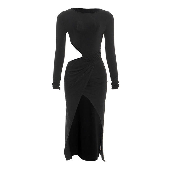 Maxi dress with short front and neckline design - Philly