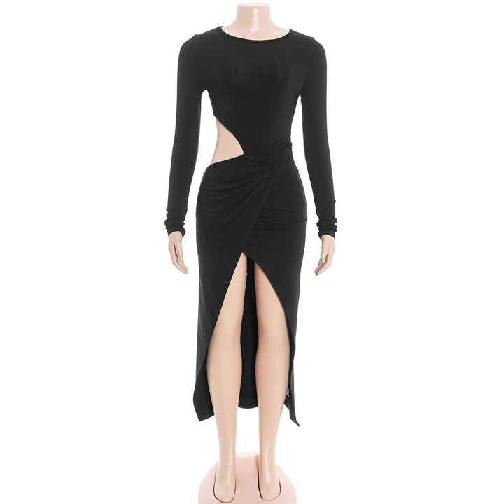 Maxi dress with short front and neckline design - Philly