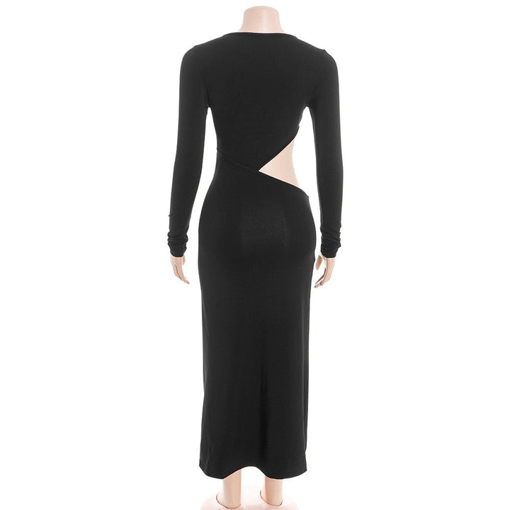 Maxi dress with short front and neckline design - Philly