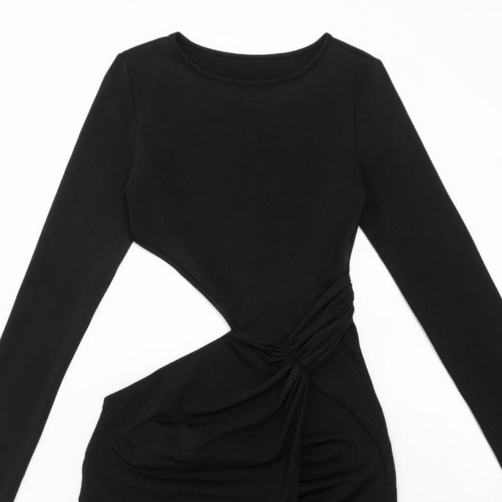 Maxi dress with short front and neckline design - Philly
