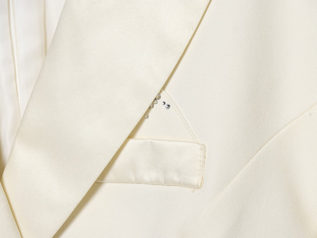 Tailored Mini Dress with Back Tie for Waist Fitting - MARIOLA
