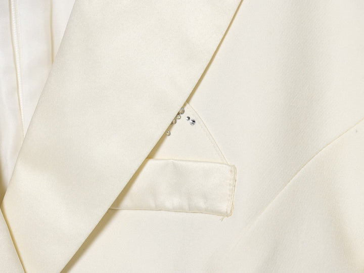 Tailored Mini Dress with Back Tie for Waist Fitting - MARIOLA