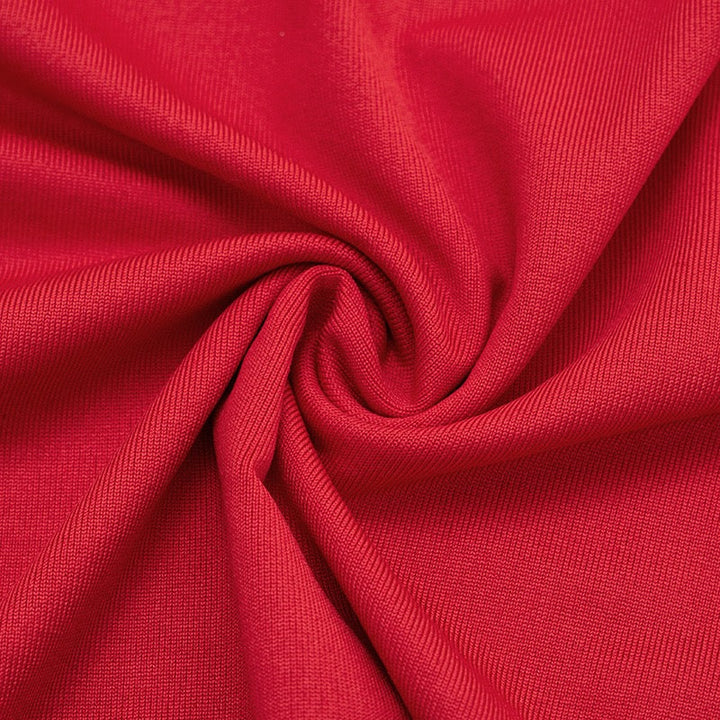 Maxi dress with ruching and neckline with buckle decoration - LUCI