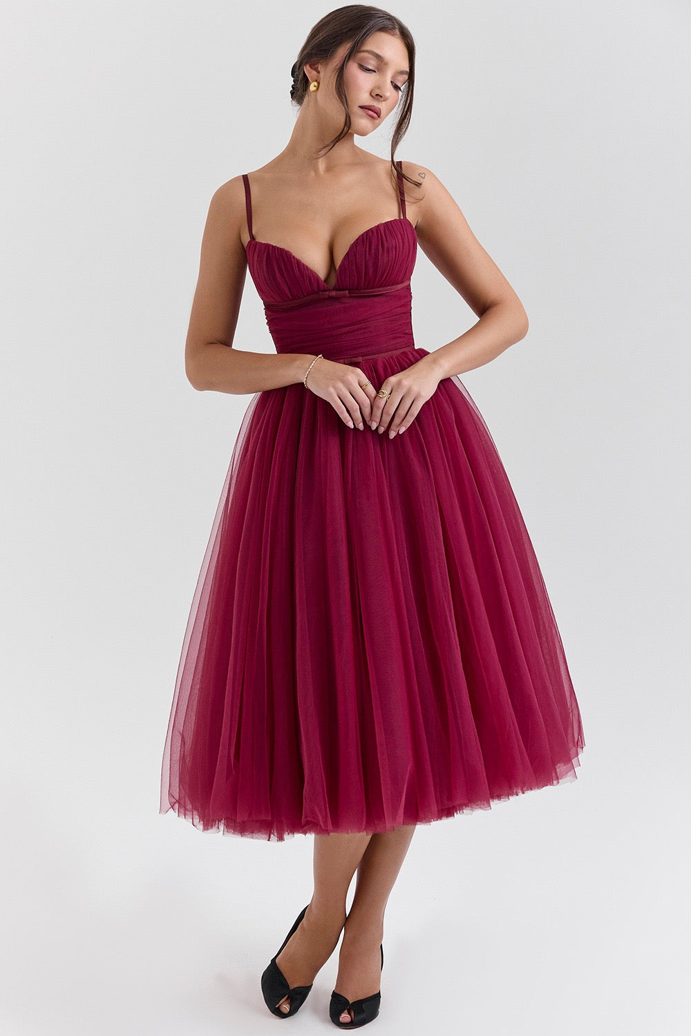 A-Line Midi Tulle Dress - Ahava