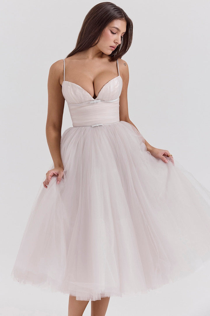 A-Line Midi Tulle Dress - Ahava