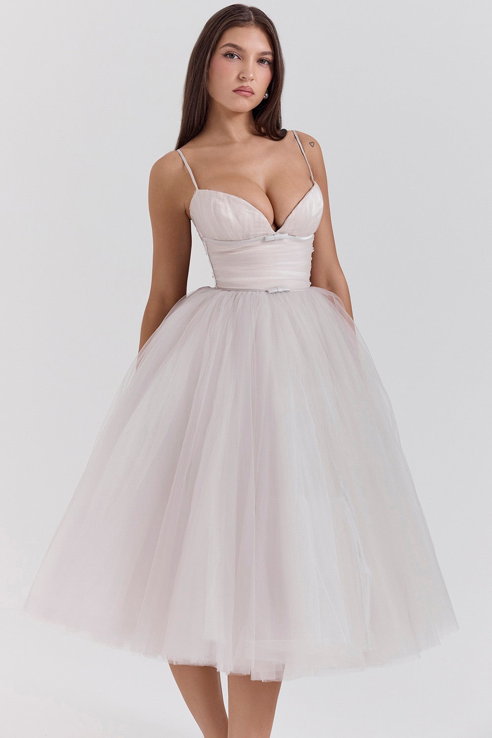 A-Line Midi Tulle Dress - Ahava
