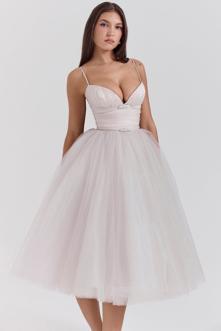 A-Line Midi Tulle Dress - Ahava
