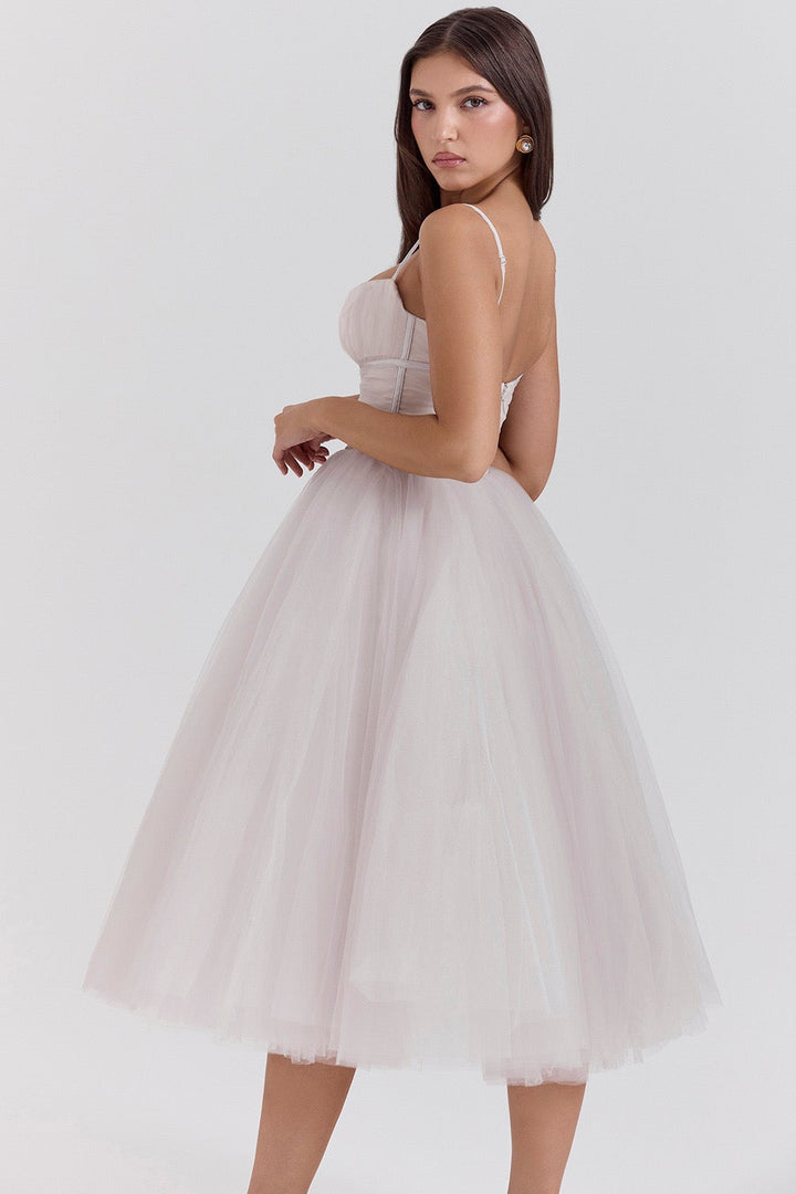 A-Line Midi Tulle Dress - Ahava