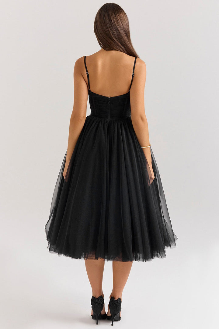 A-Line Midi Tulle Dress - Ahava