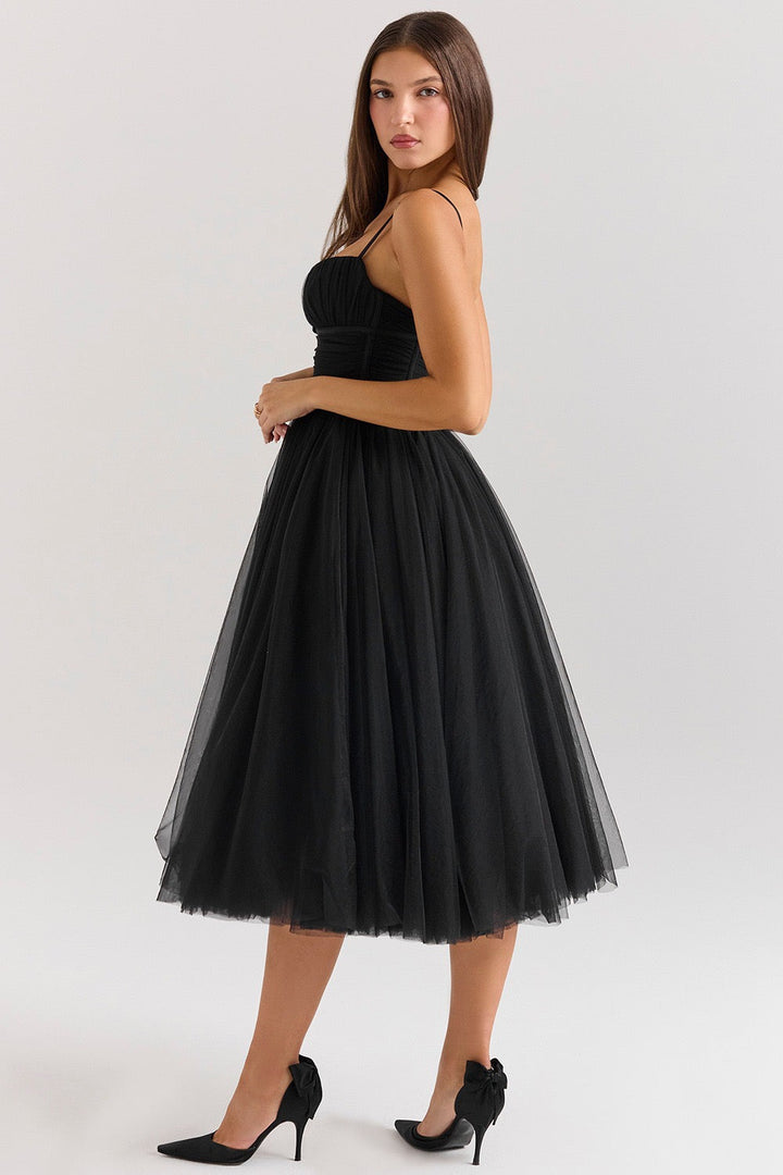 A-Line Midi Tulle Dress - Ahava
