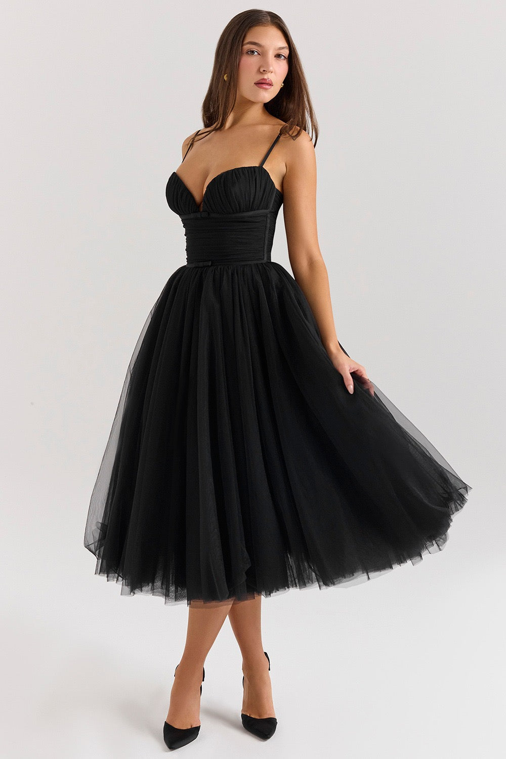A-Line Midi Tulle Dress - Ahava