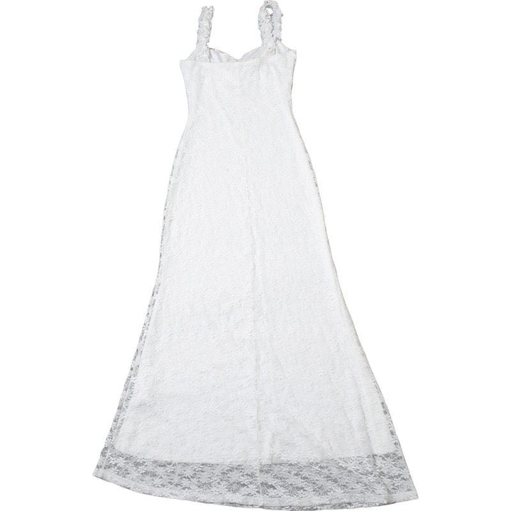 Off-the-shoulder maxi dress with a lace design - LINI