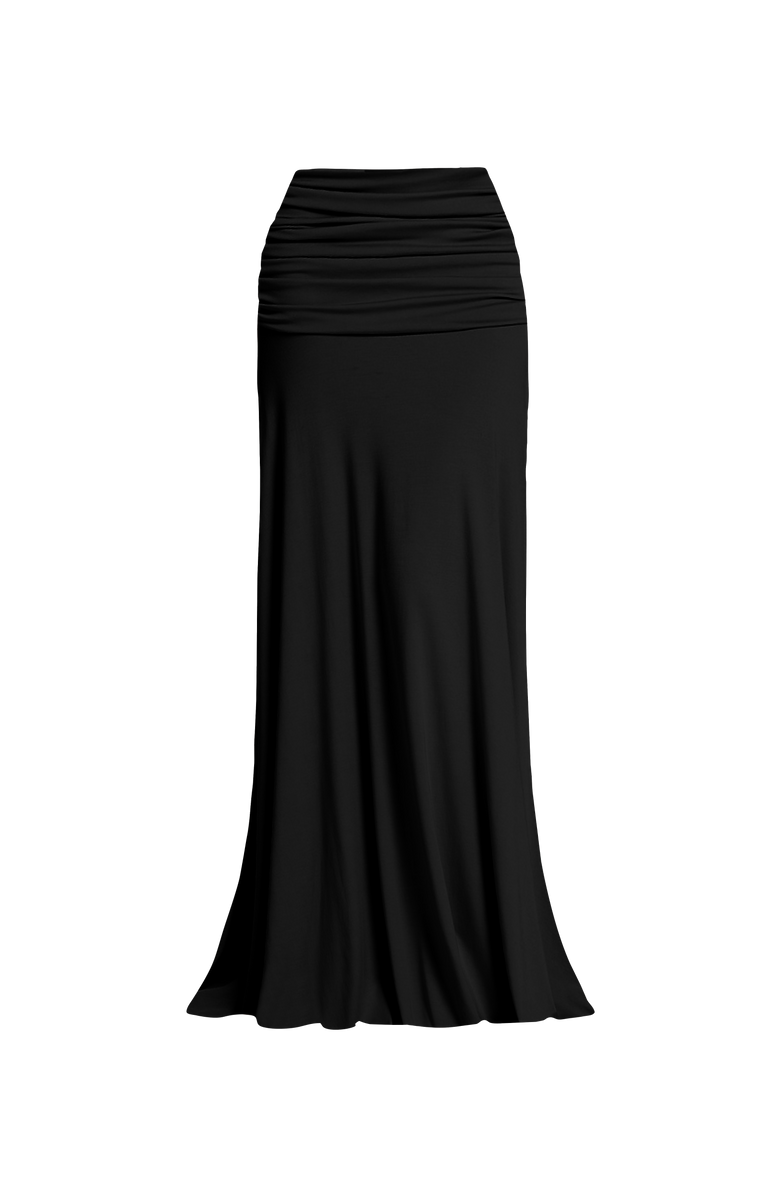 Ray - Two-piece pleated set with a maxi skirt and crop top