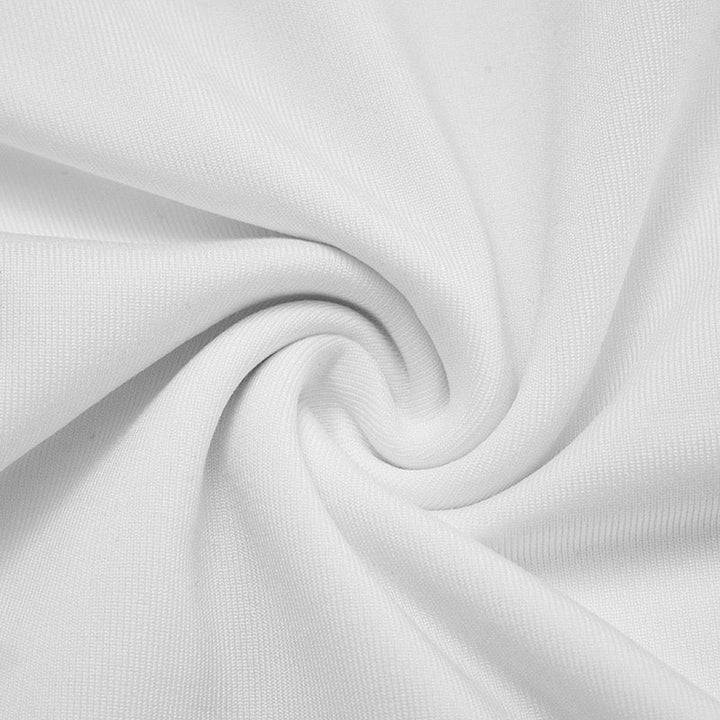 Mini Dress with Collar, Open Back, and Cross Pleated Design - Sheli