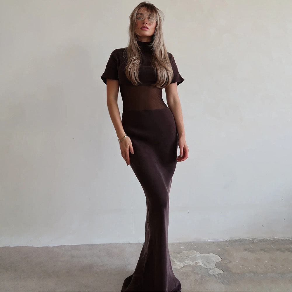 Maxi dress with mesh design - Tair