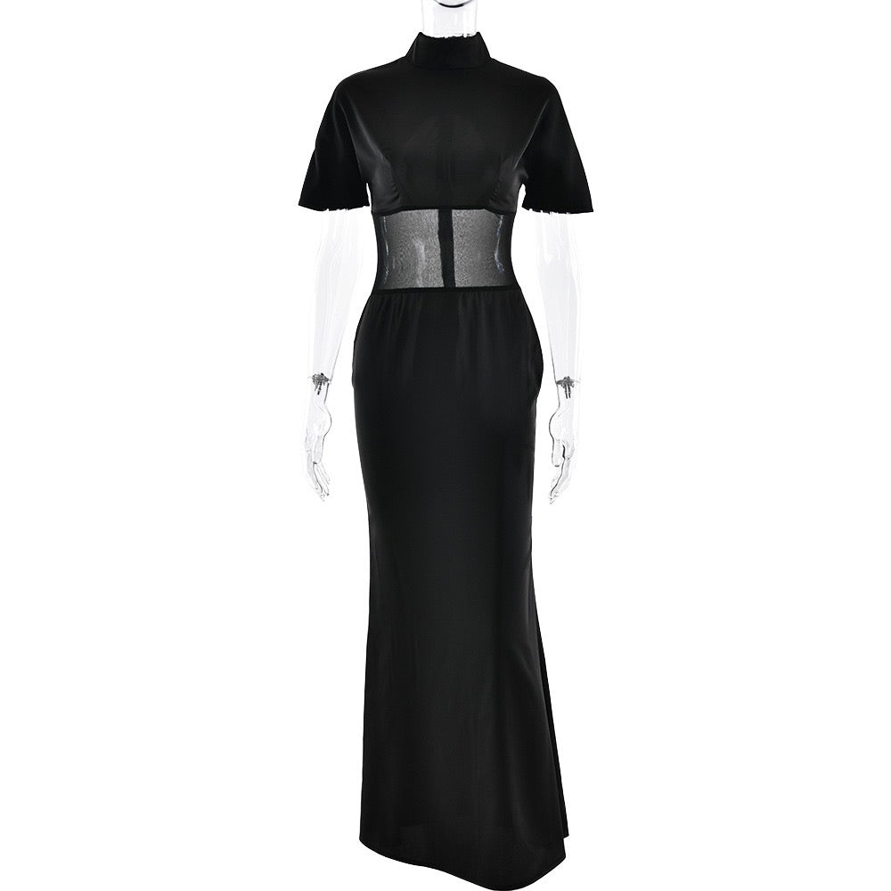 Maxi dress with mesh design - Tair