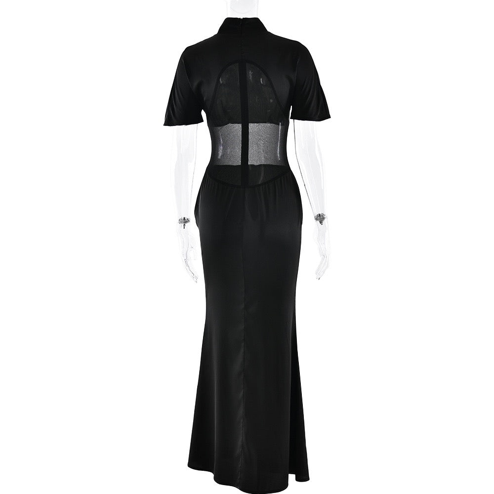Maxi dress with mesh design - Tair