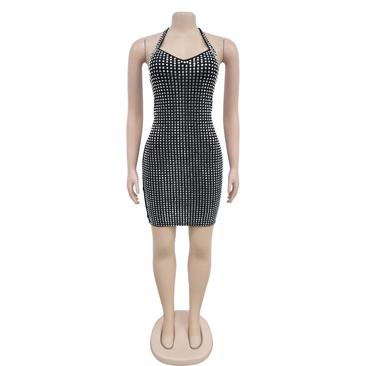 Mini Dress with Sparkling Sequins and Open Back - Sheina