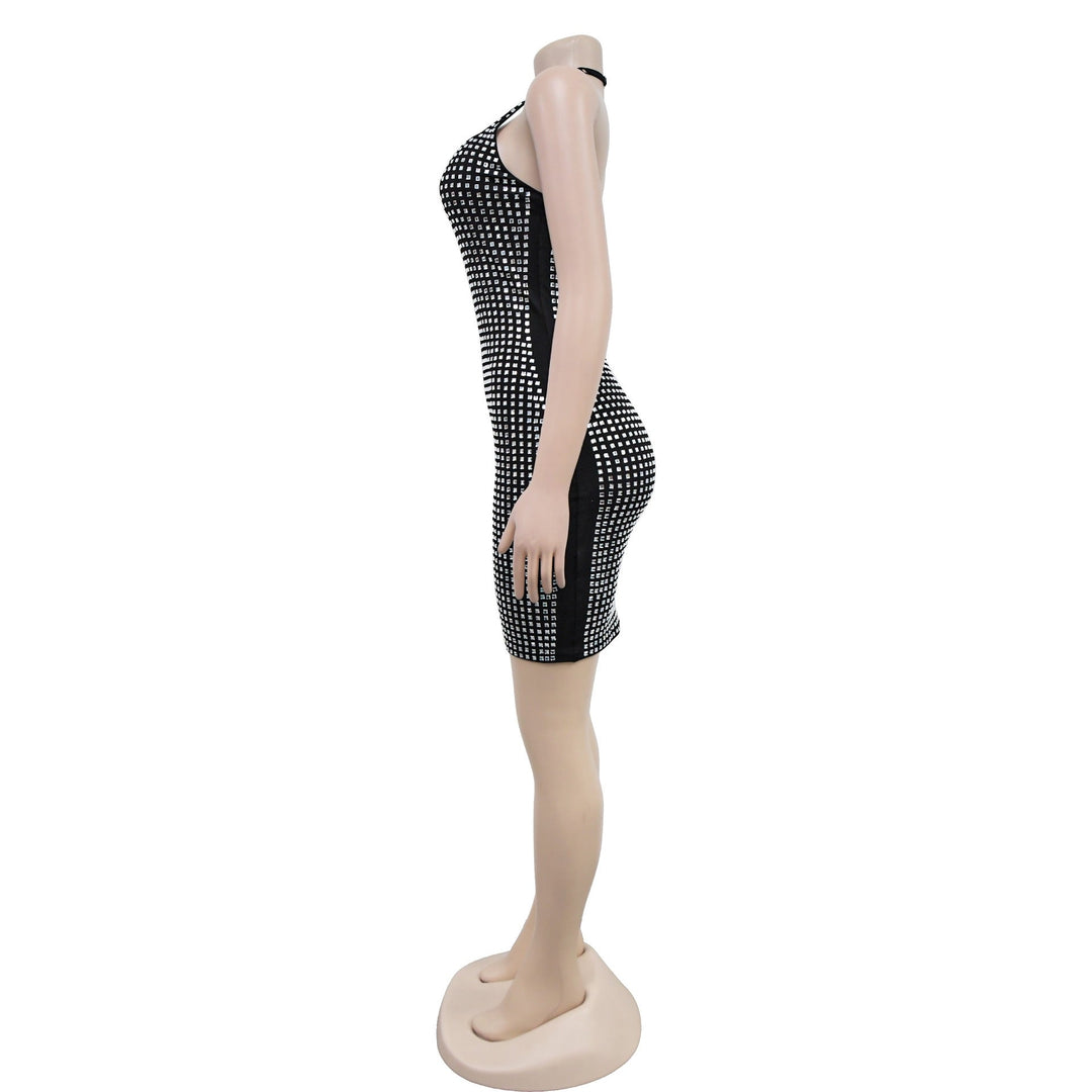 Mini Dress with Sparkling Sequins and Open Back - Sheina