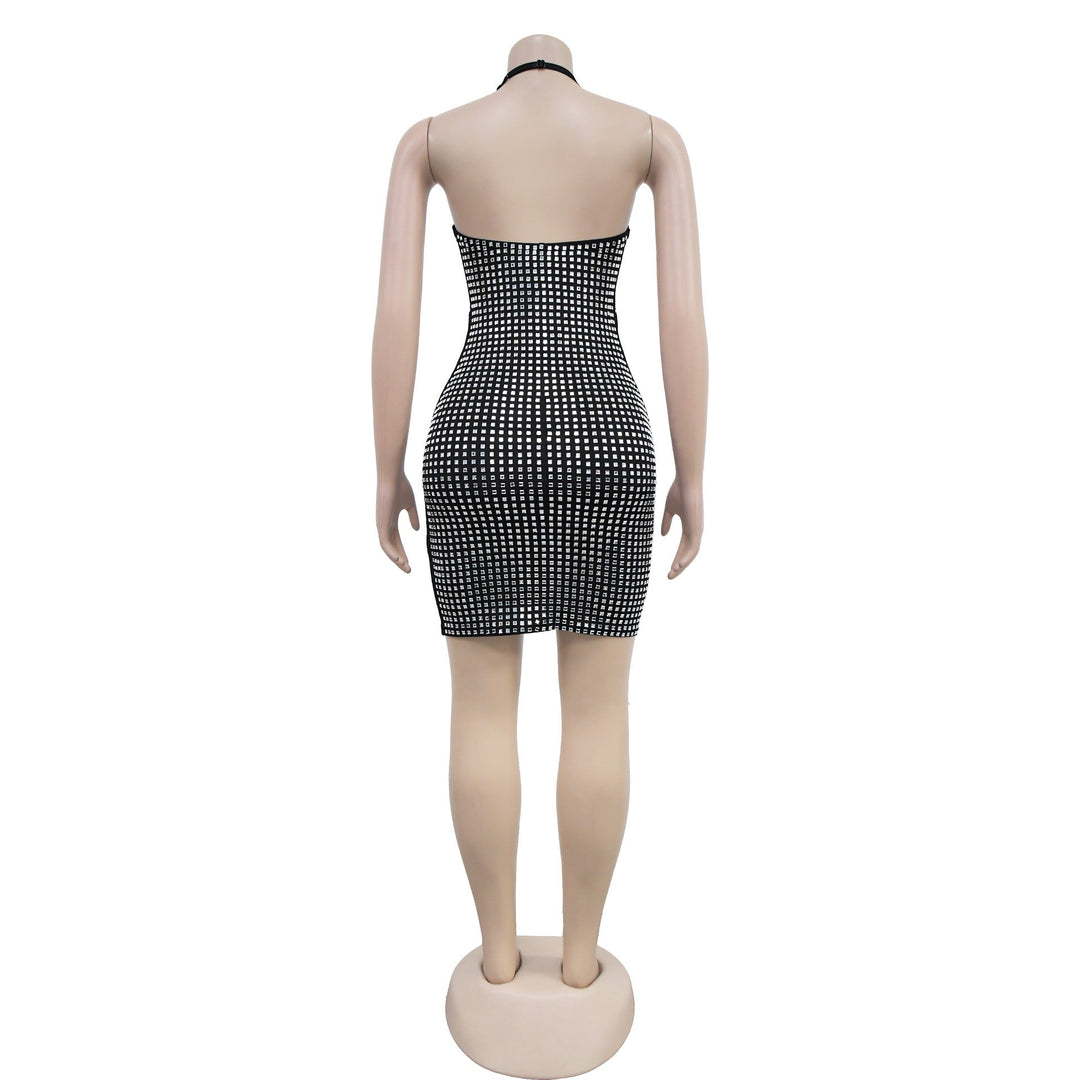 Mini Dress with Sparkling Sequins and Open Back - Sheina