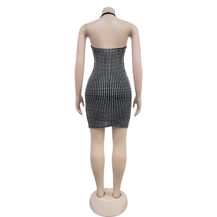 Mini Dress with Sparkling Sequins and Open Back - Sheina