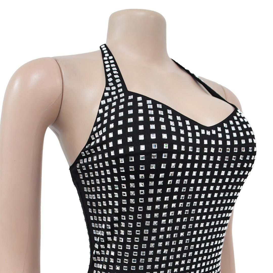 Mini Dress with Sparkling Sequins and Open Back - Sheina