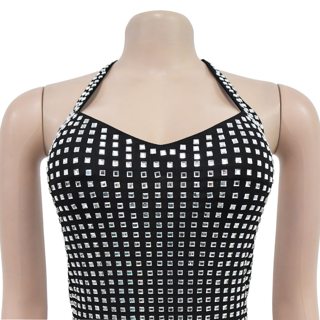 Mini Dress with Sparkling Sequins and Open Back - Sheina
