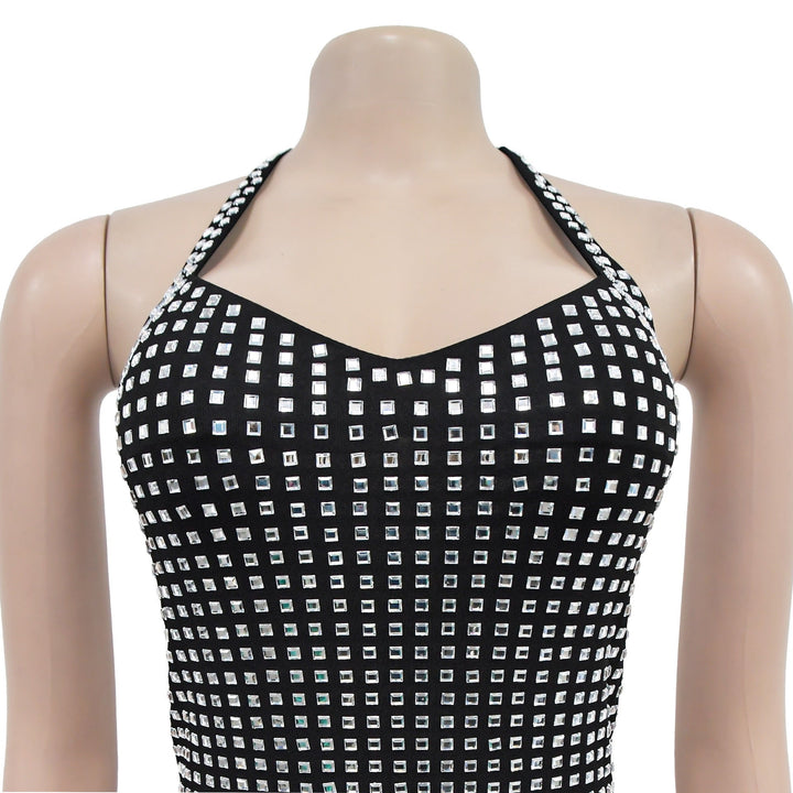 Mini Dress with Sparkling Sequins and Open Back - Sheina