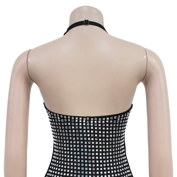 Mini Dress with Sparkling Sequins and Open Back - Sheina