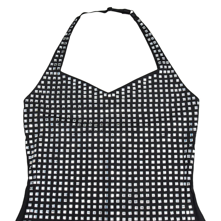 Mini Dress with Sparkling Sequins and Open Back - Sheina