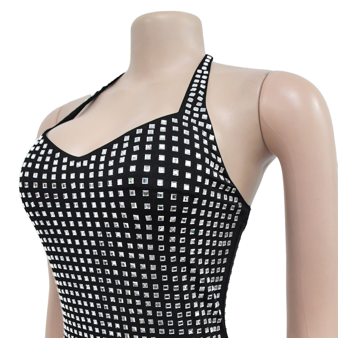 Mini Dress with Sparkling Sequins and Open Back - Sheina