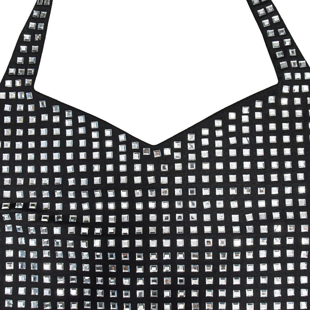 Mini Dress with Sparkling Sequins and Open Back - Sheina