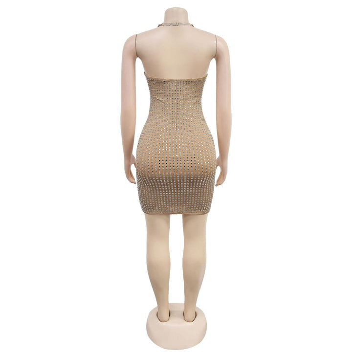 Mini Dress with Sparkling Sequins and Open Back - Sheina