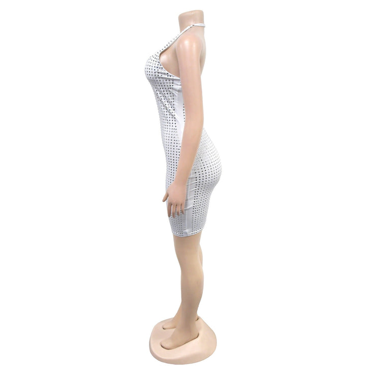 Mini Dress with Sparkling Sequins and Open Back - Sheina