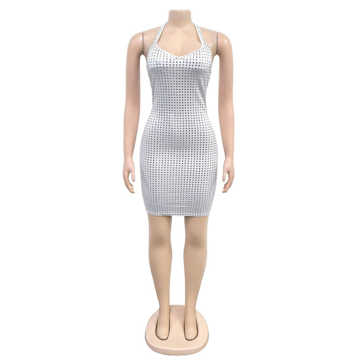 Mini Dress with Sparkling Sequins and Open Back - Sheina