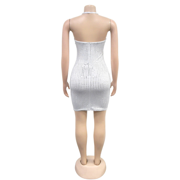 Mini Dress with Sparkling Sequins and Open Back - Sheina