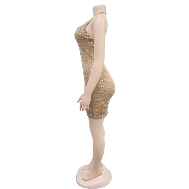 Mini Dress with Sparkling Sequins and Open Back - Sheina