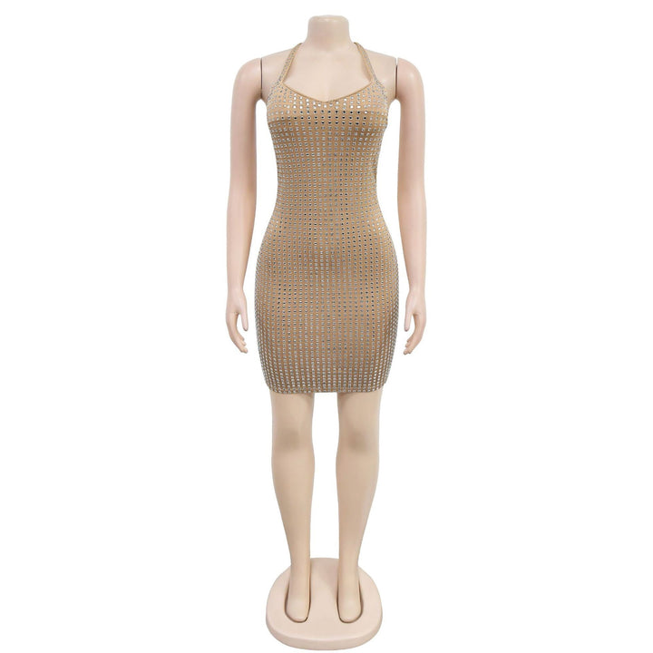 Mini Dress with Sparkling Sequins and Open Back - Sheina