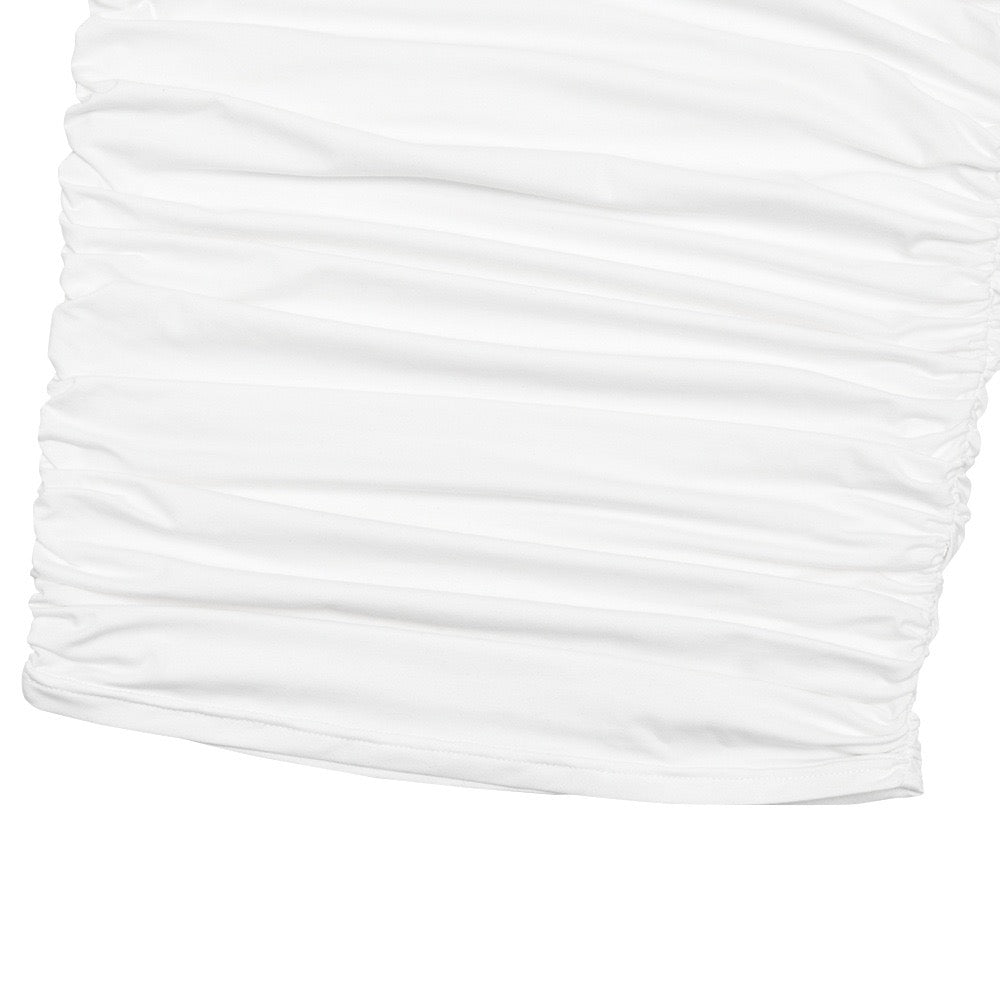 Midi turtleneck dress with mesh and corset design - Sean