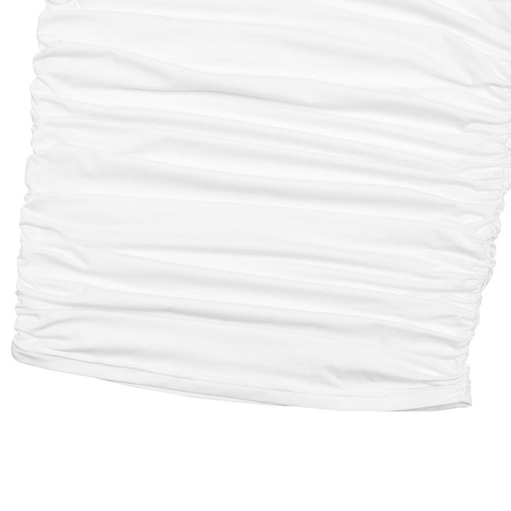 Midi turtleneck dress with mesh and corset design - Sean