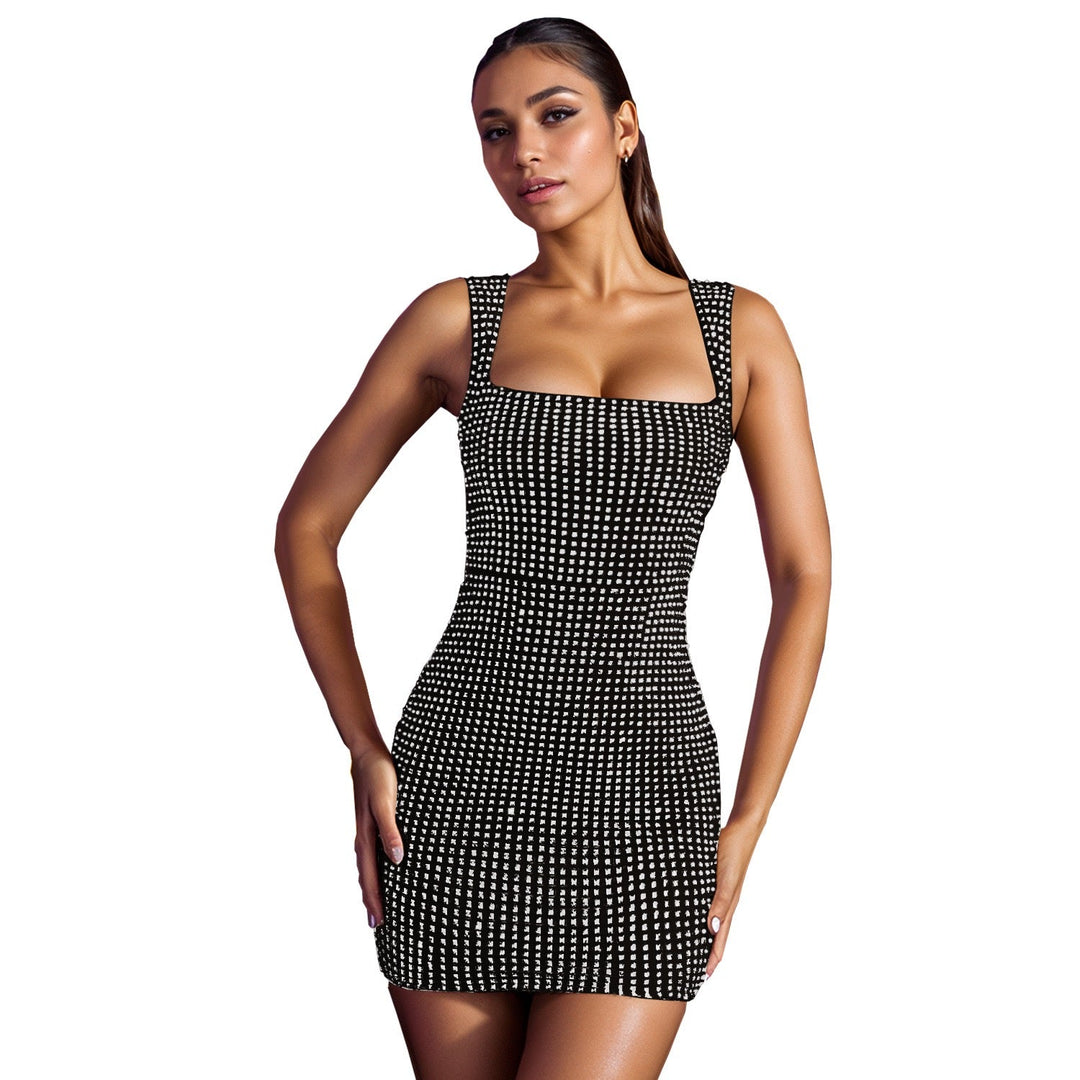 Mini Dress with Sparkling Sequins - SHON