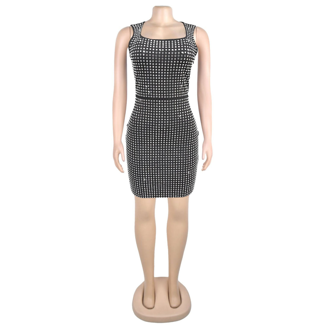 Mini Dress with Sparkling Sequins - SHON