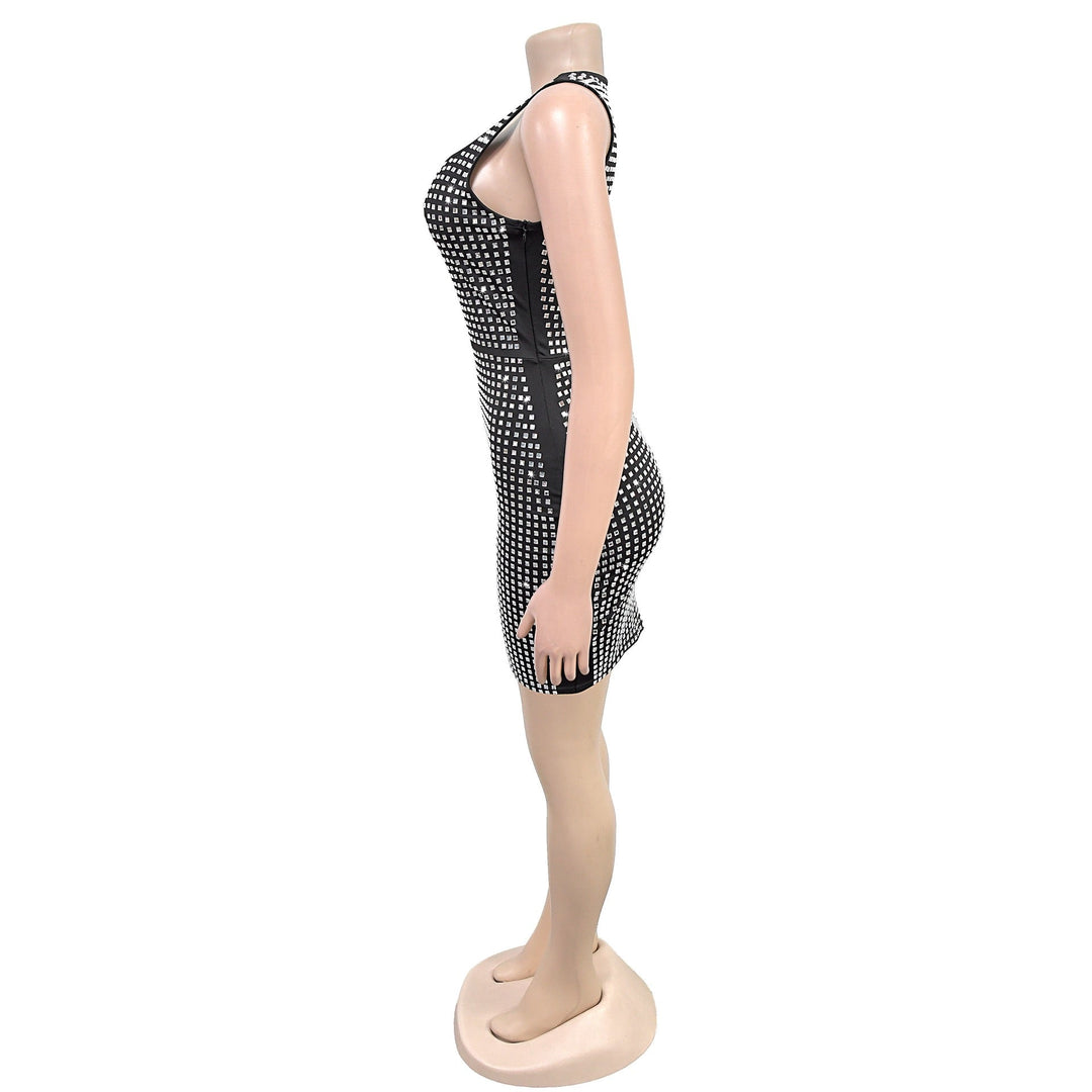 Mini Dress with Sparkling Sequins - SHON