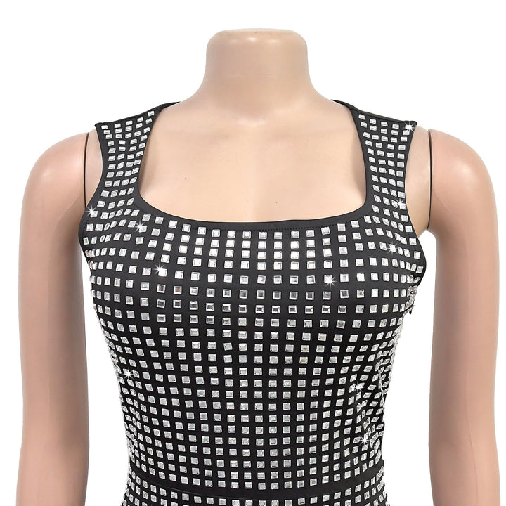 Mini Dress with Sparkling Sequins - SHON